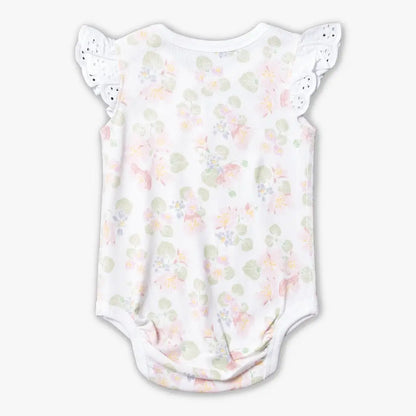 Organic Baby Bodysuit - Floral Lace