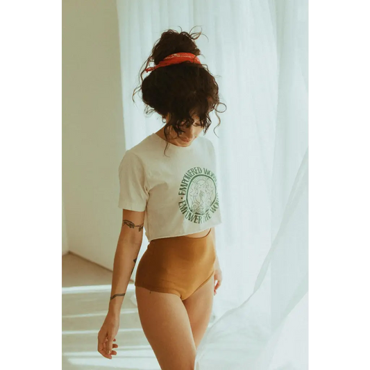 Organic Women's Graphic T-shirt - Empowered Women Empower the World