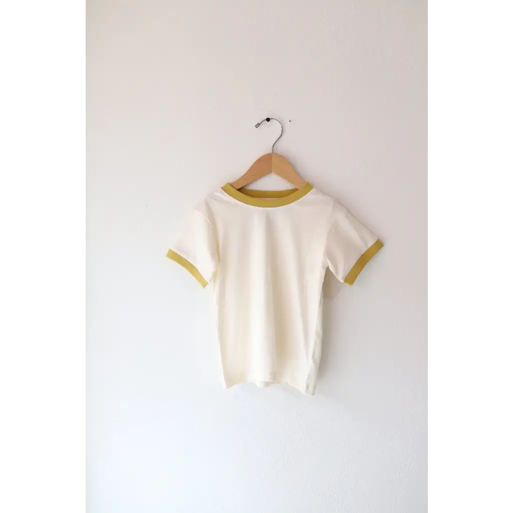 Organic Toddler & Kids Everyday Ringer Tee - Mustard Yellow