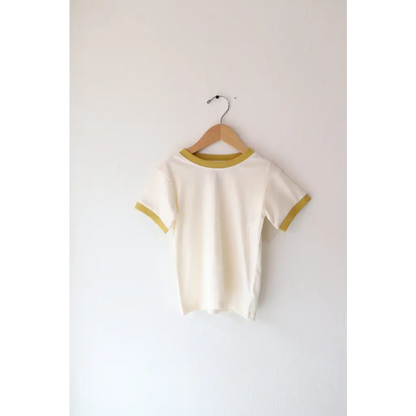 Organic Toddler & Kids Everyday Ringer Tee - Mustard Yellow