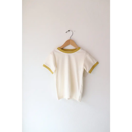 Organic Toddler & Kids Everyday Ringer Tee - Mustard Yellow