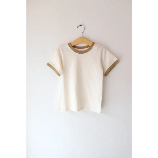 Organic Toddler & Kids Everyday Ringer Tee - Muted Brown