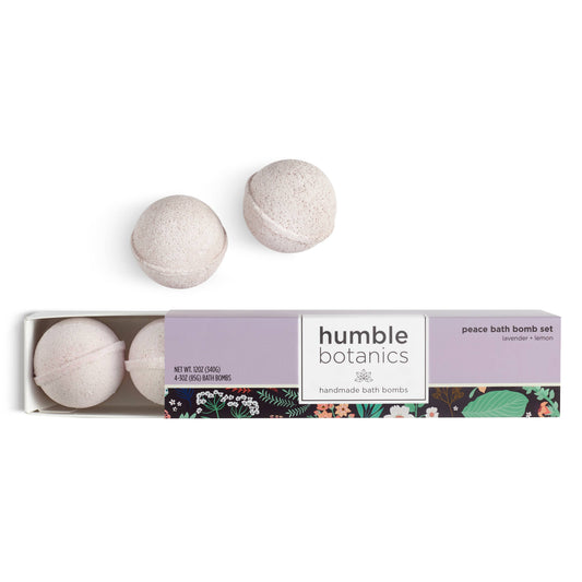 Peace Bath Bomb Set – Lavender, Lemon & Clay for Relaxation and Self-Care
