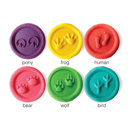 Animal Trackers - Wooden Dough Stampers - 6ct