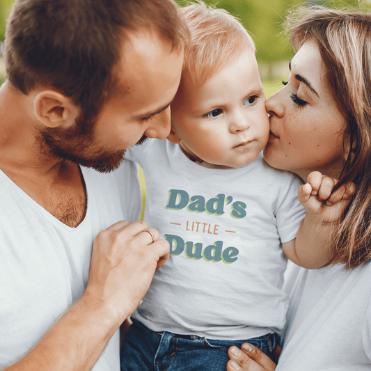Organic Baby Graphic Bodysuit - Dads Little Dude