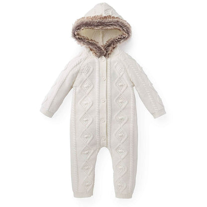 Organic Baby Faux Fur Hooded Romper