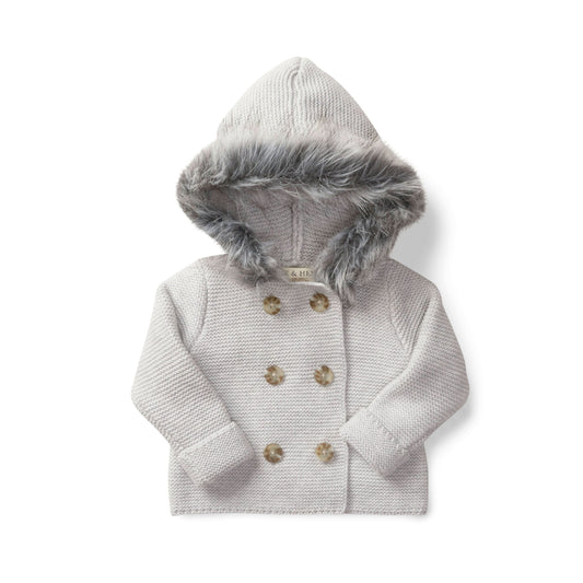 Baby Organic Faux Fur Hooded Sweater