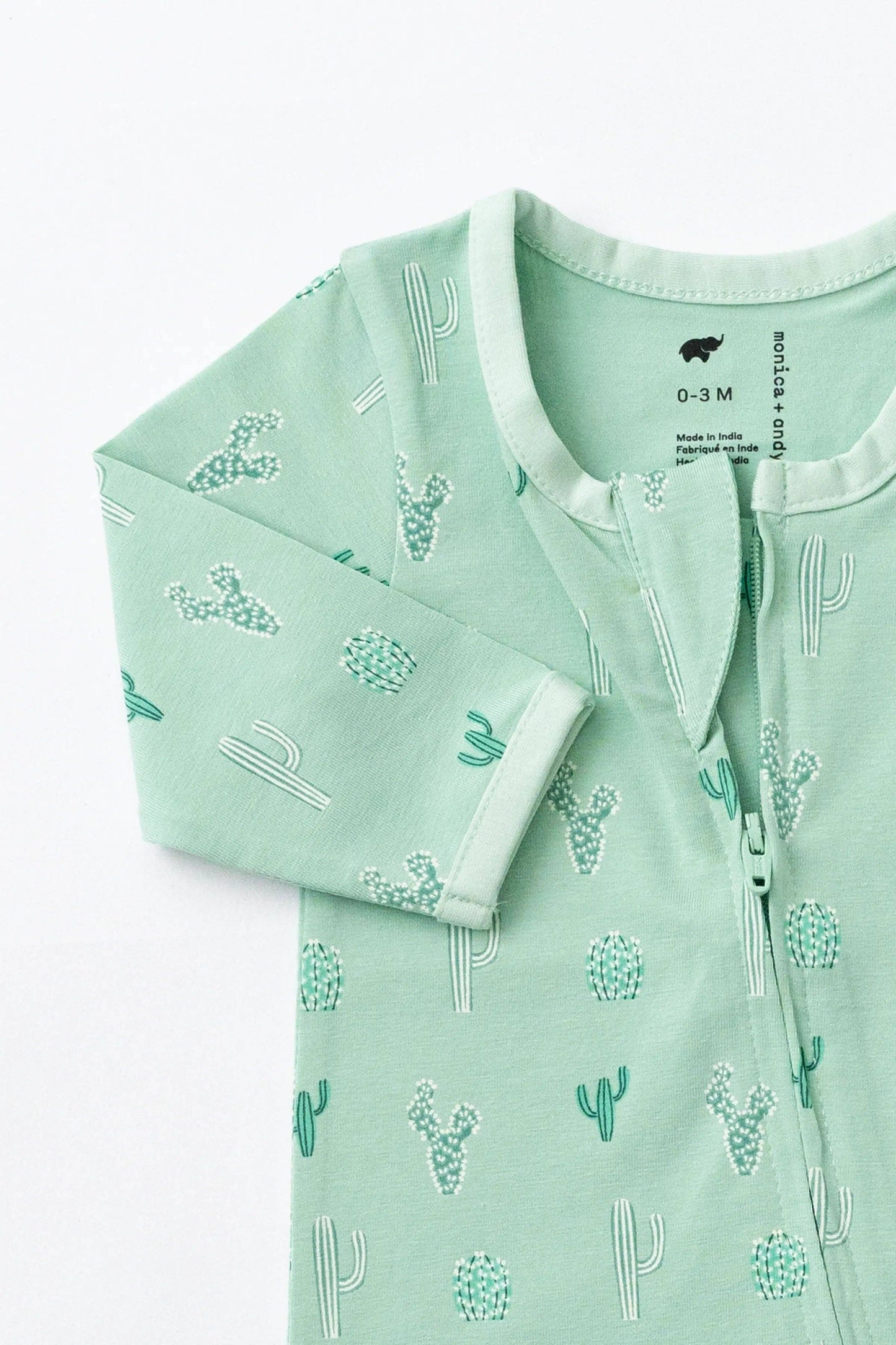 Organic Baby Sleeper - Green Cactus