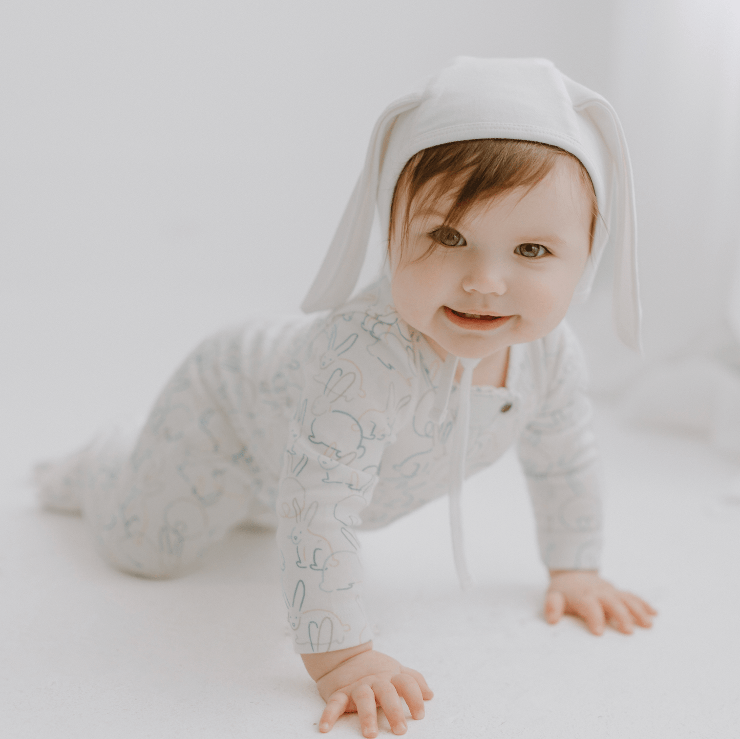 Organic Baby Footie - Bunnies