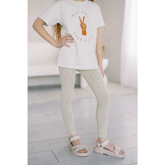 Organic Toddler & Kids Lightweight Leggings - Small Trees