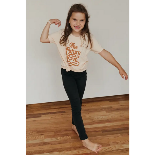 Organic Toddler & Kids Graphic T-Shirt  - The Future is Love