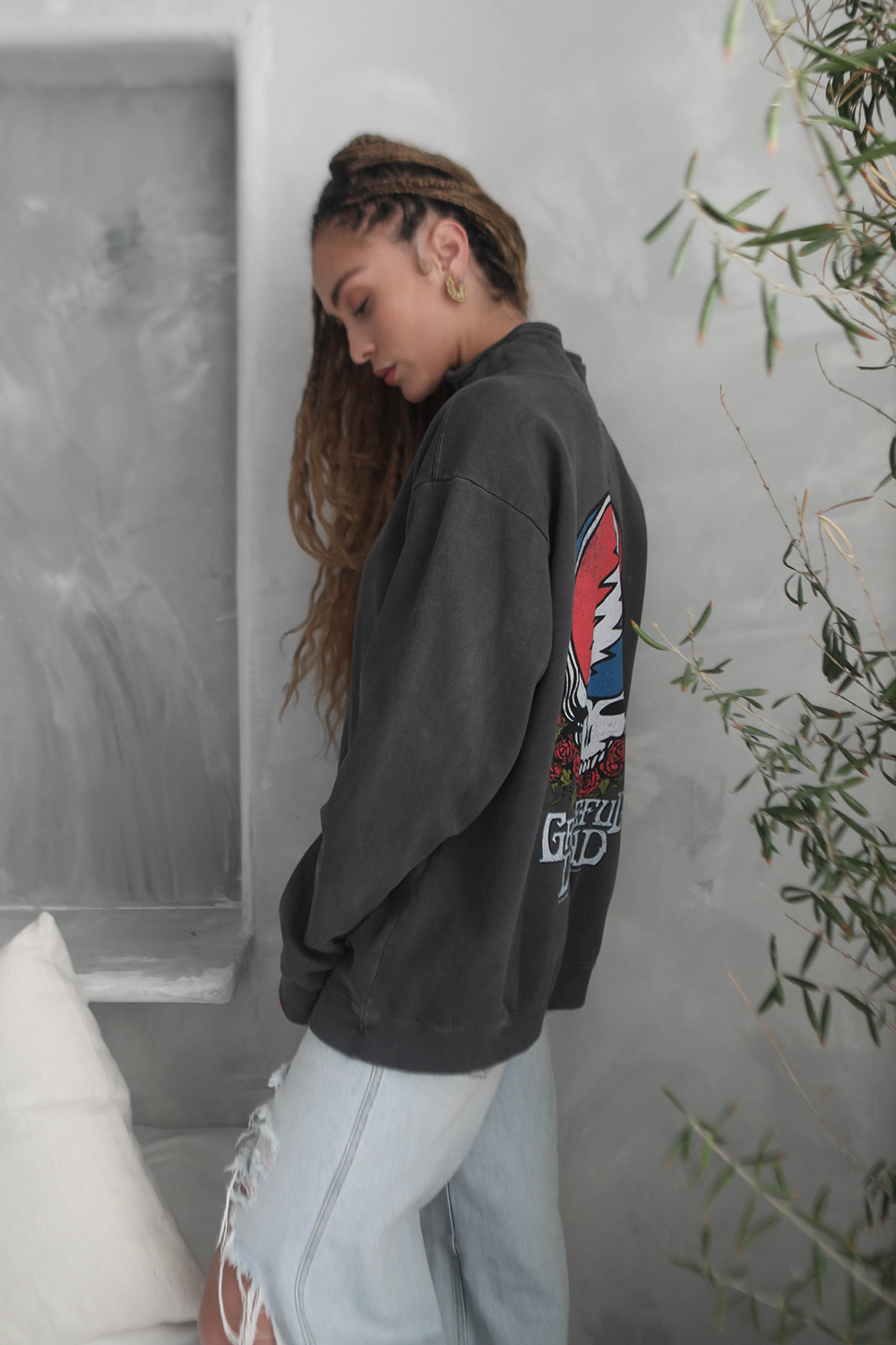 Adults Organic Grateful Dead Zip Sweatshirt