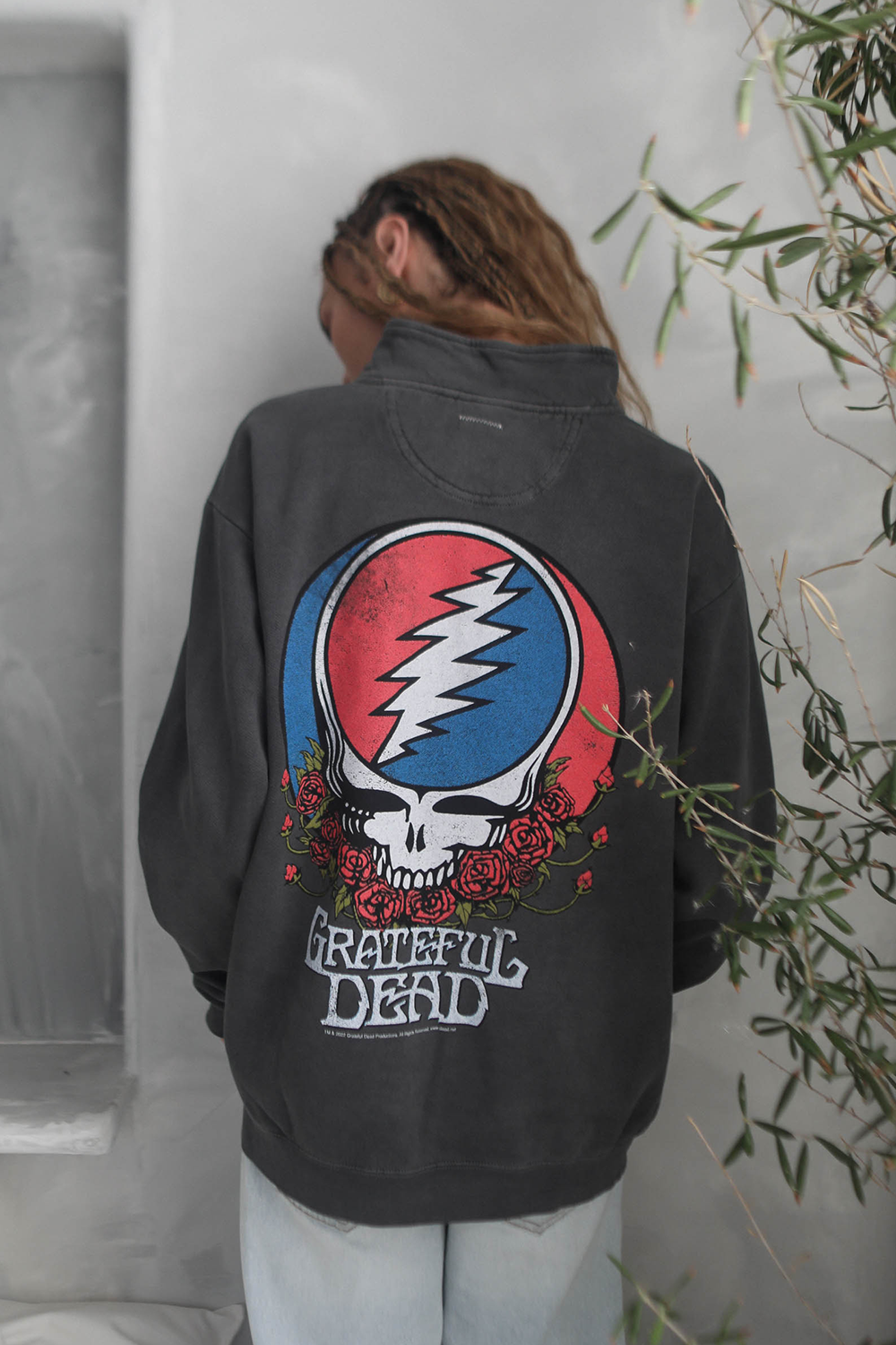 Adults Organic Grateful Dead Zip Sweatshirt