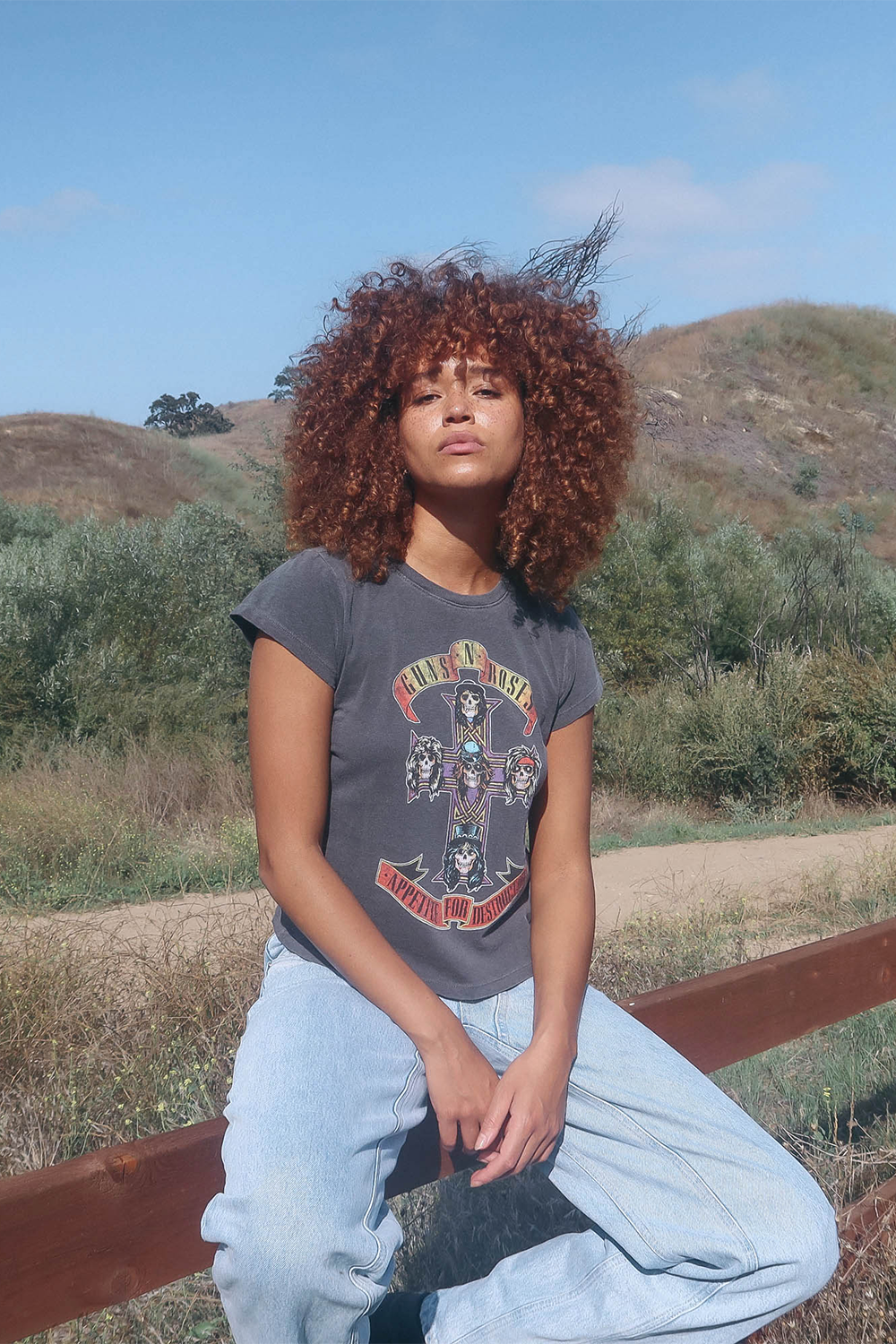 Women's Organic Guns N Roses Appetite For Destruction Shrunken Tee