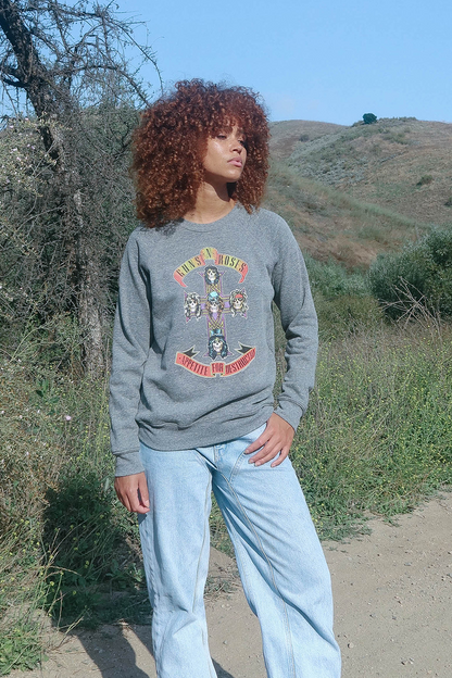 Adults Guns N Roses Appetite for Destruction Fleece Sweatshirt