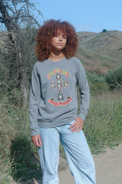 Adults Guns N Roses Appetite for Destruction Fleece Sweatshirt
