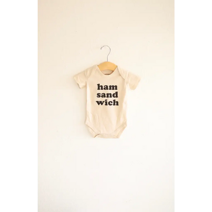 Organic Cotton Baby Onesie - Ham Sandwich