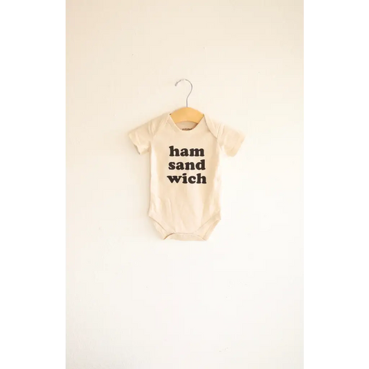 Organic Cotton Baby Onesie - Ham Sandwich