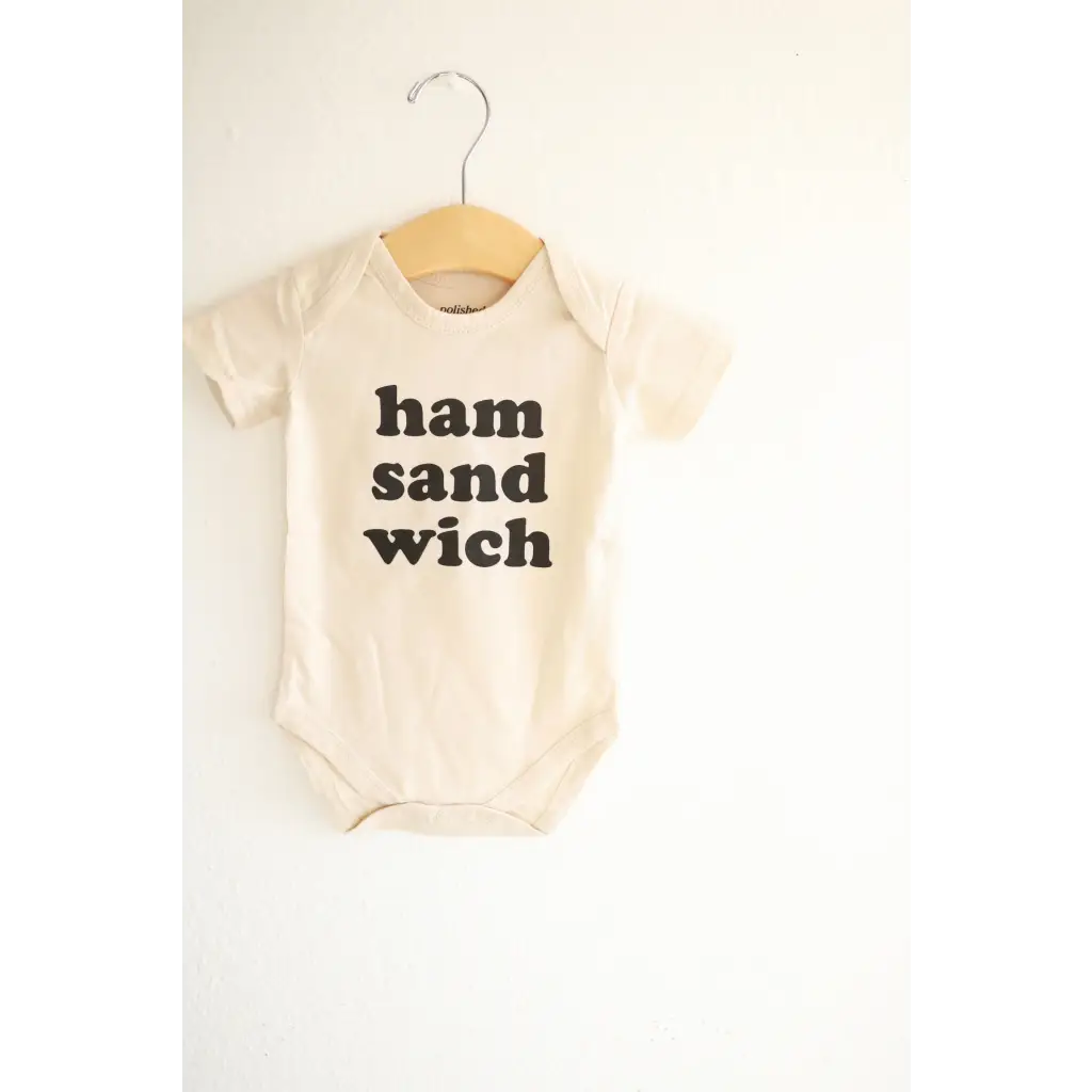 Organic Cotton Baby Onesie - Ham Sandwich