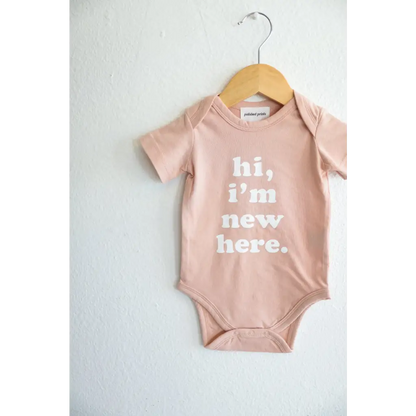 Organic Cotton Baby Onesie - New Here