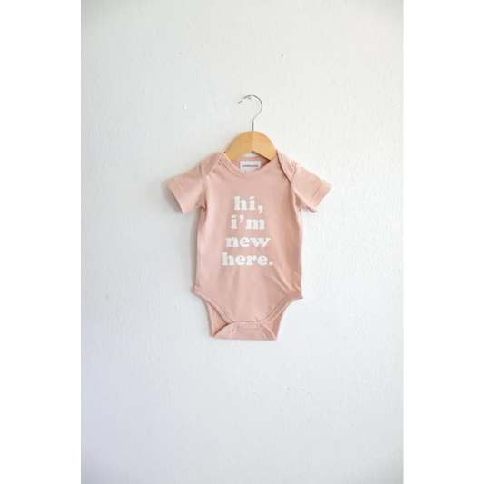Organic Cotton Baby Onesie - New Here