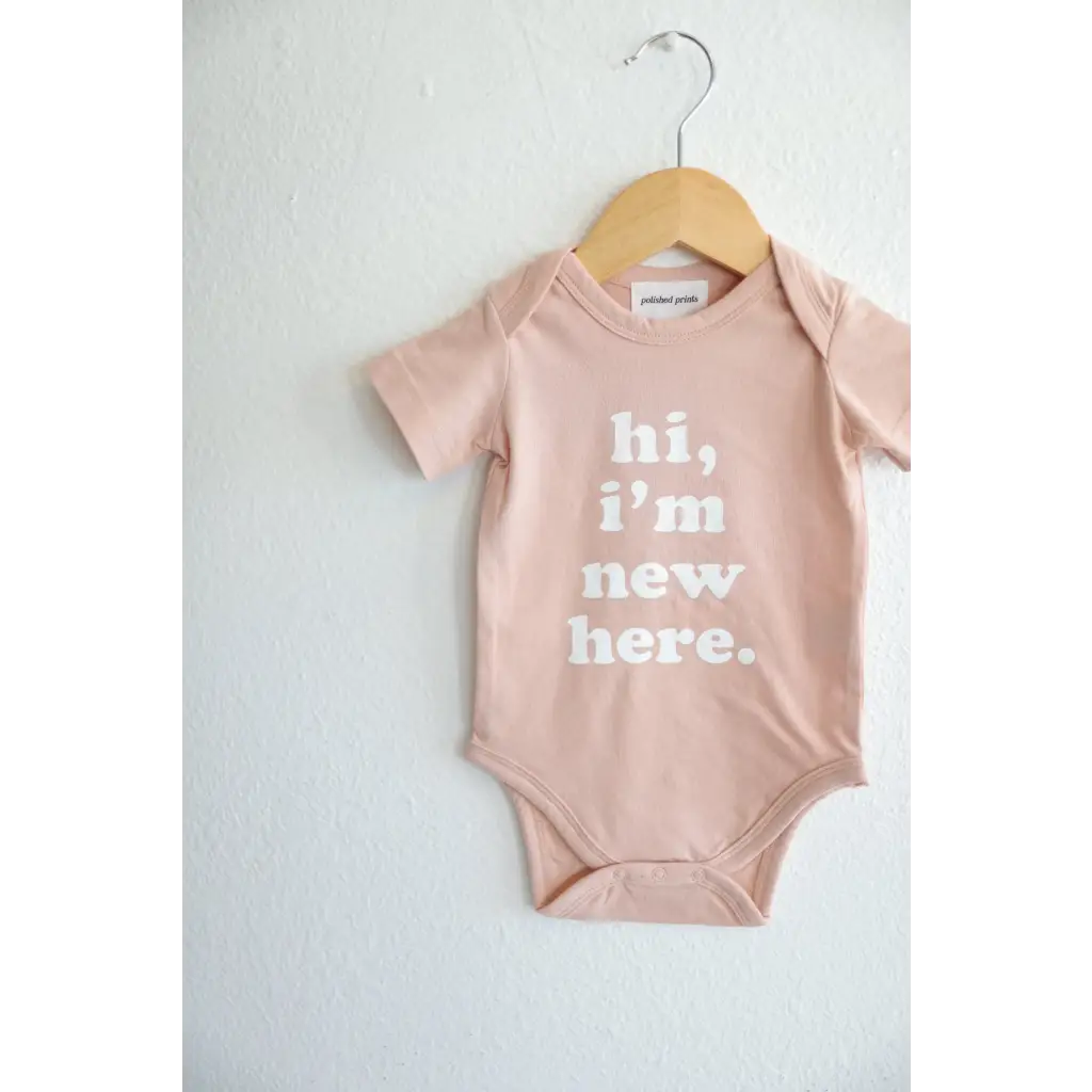 Organic Cotton Baby Onesie - New Here