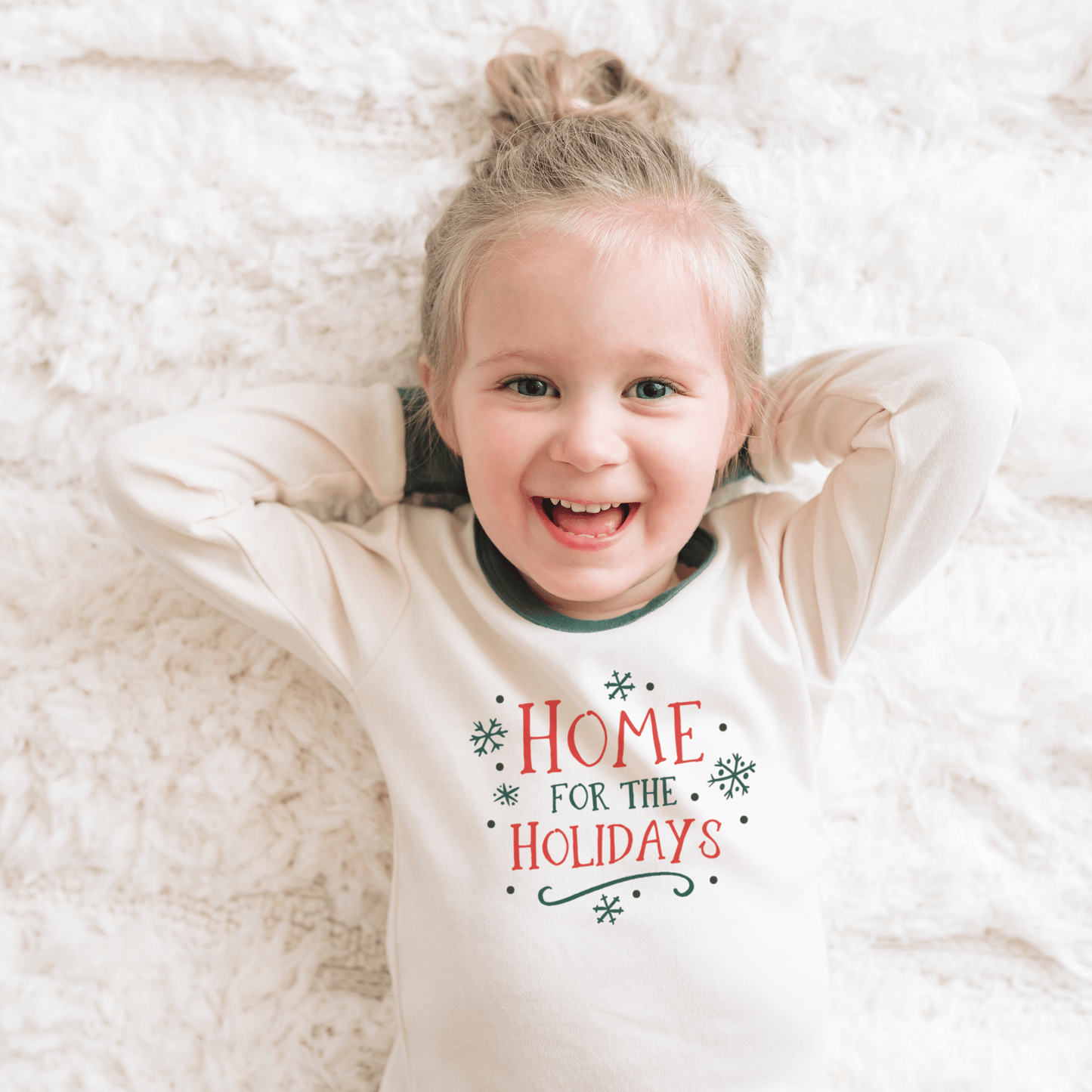 Organic Baby & Toddler Pajamas - Home for the Holidays - Pine Green