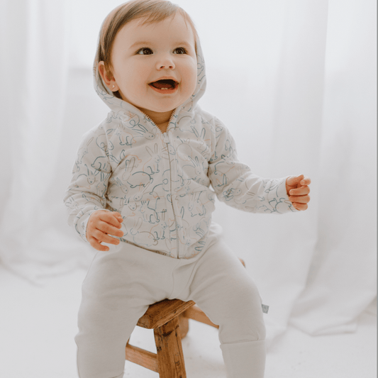 Organic Baby & Toddler Hoodie - Bunnies