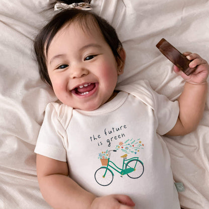 Organic Baby Graphic Bodysuit - Future is Green