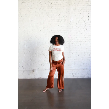 Organic Adult Retro Ringer Tee - It Takes a Village