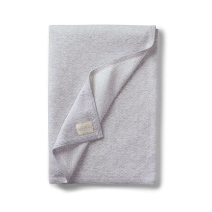 Organic Baby Raglan Knit Romper & Jacquard Blanket Gift Set