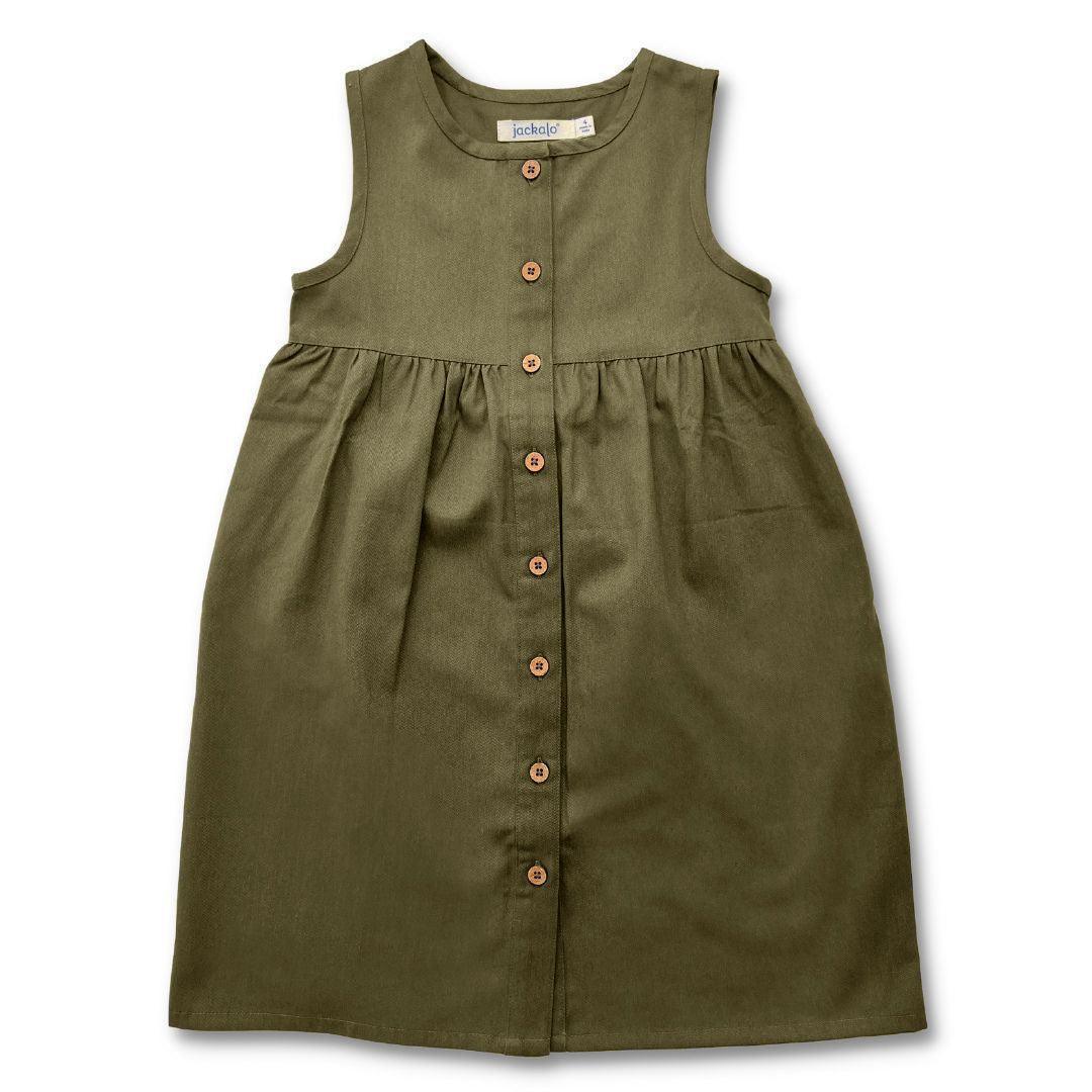 Organic Girls Jo Dress - Dark Olive