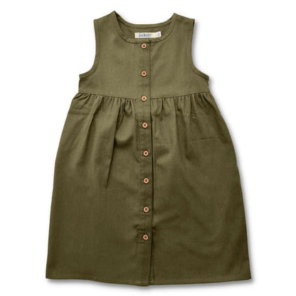 Organic Girls Jo Dress - Dark Olive