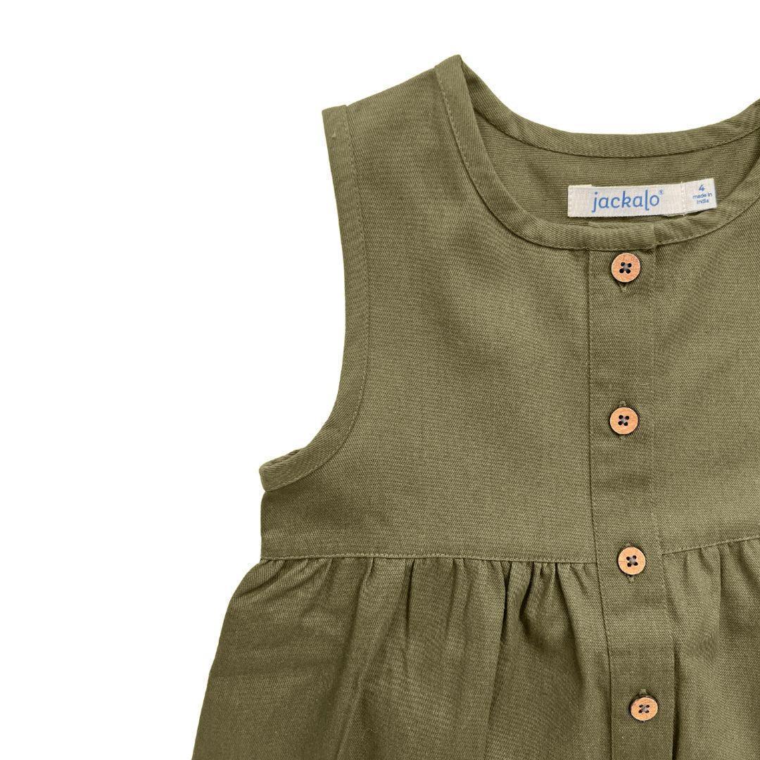 Organic Girls Jo Dress - Dark Olive
