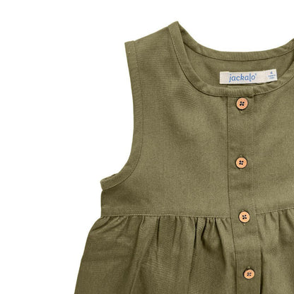 Organic Girls Jo Dress - Dark Olive