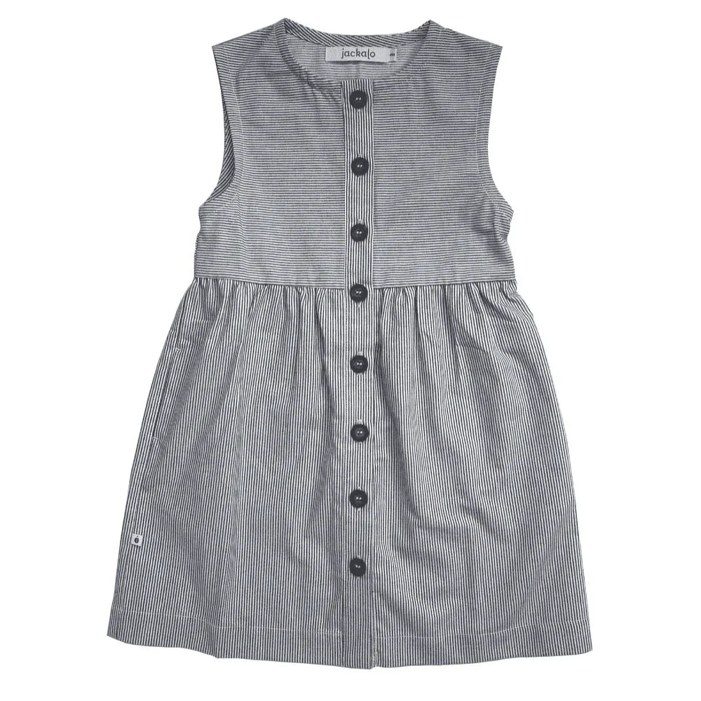 Organic Girls Jo Dress - Engineer Stripe
