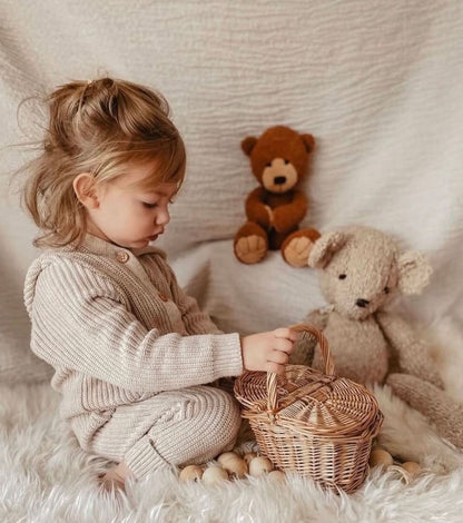 Organic Wool Hand-Knit Buddy - Alfred the Bear