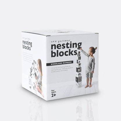 Set of 10 Nesting Blocks - Woodland Numbers