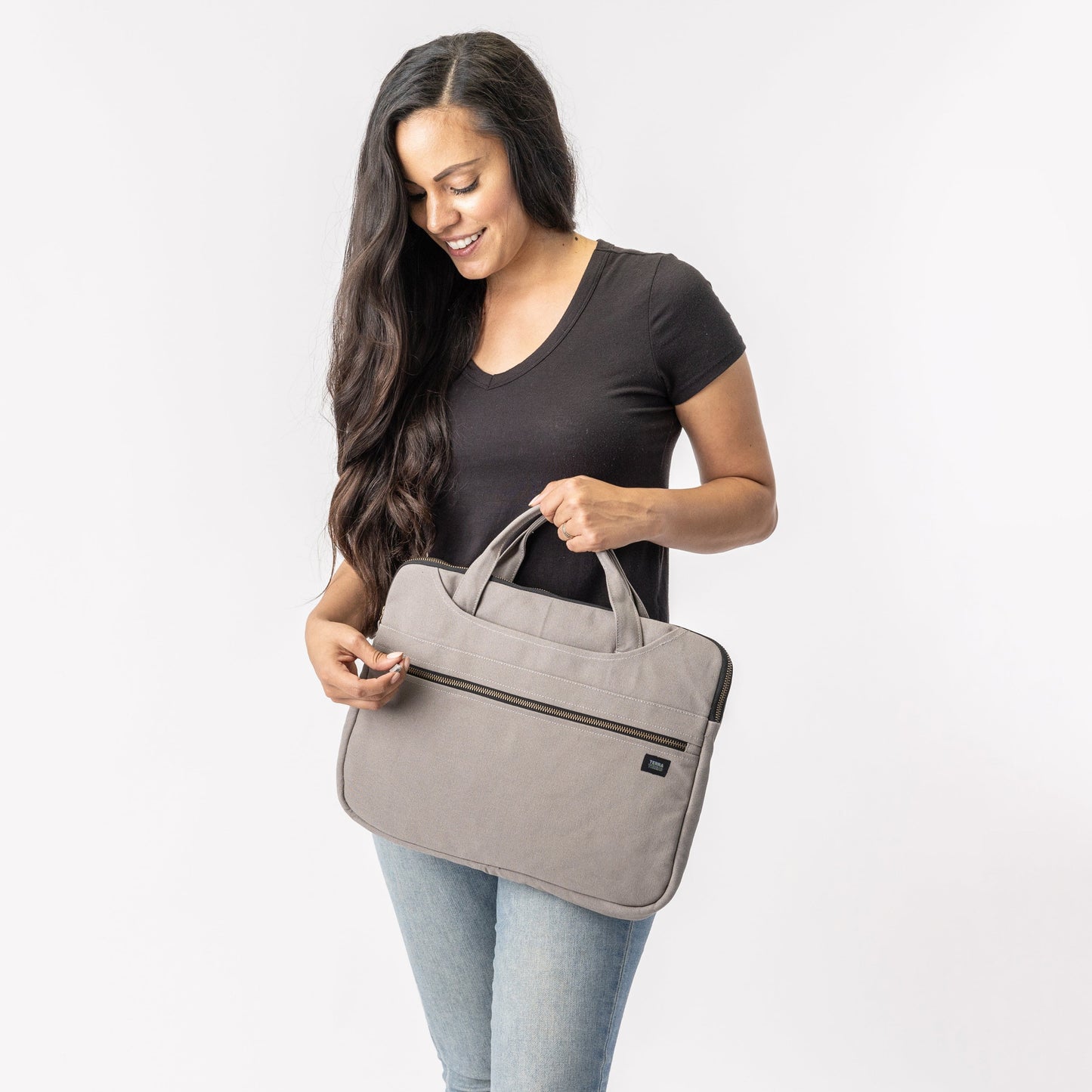 Organic Cotton Hasta Laptop Sleeve with Handles