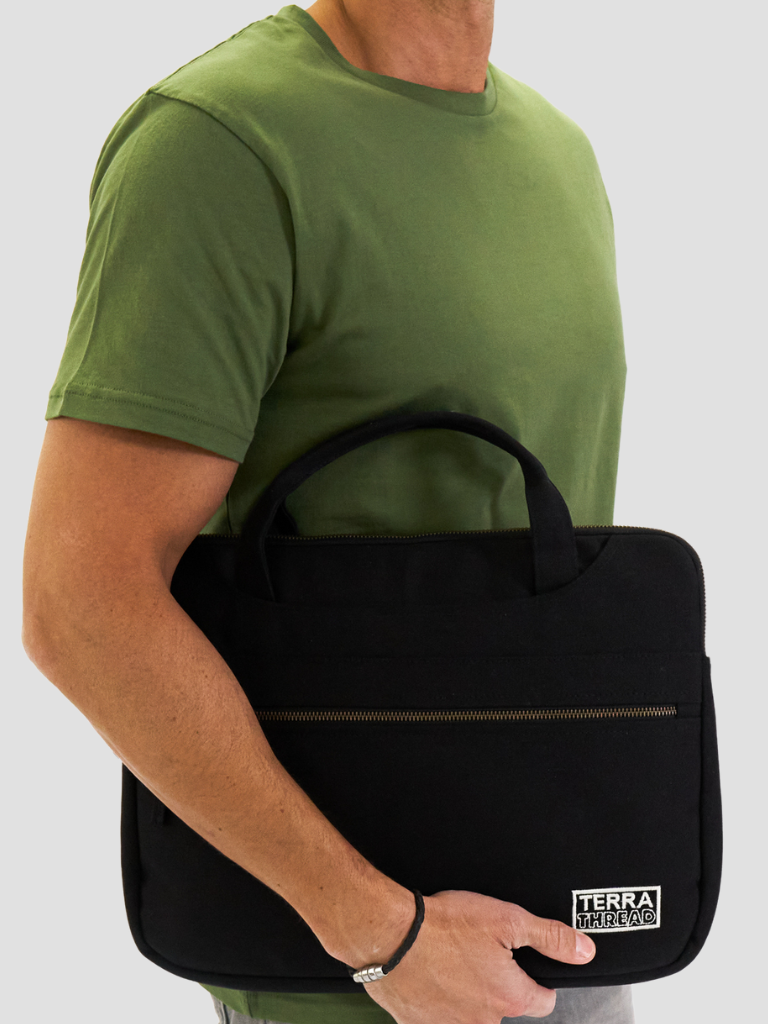 Organic Cotton Hasta Laptop Sleeve with Handles