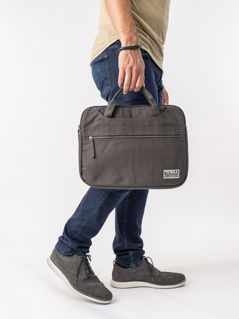 Organic Cotton Hasta Laptop Sleeve with Handles