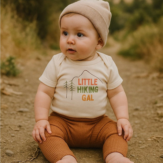 Organic Baby Graphic Bodysuit - Hiking Gal