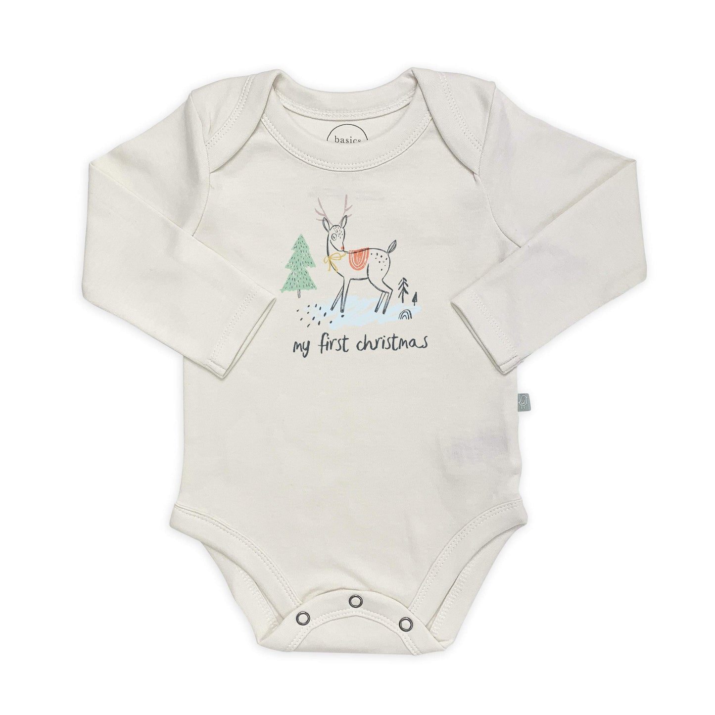 Organic Baby Long Sleeve Graphic Bodysuit - My First Christmas