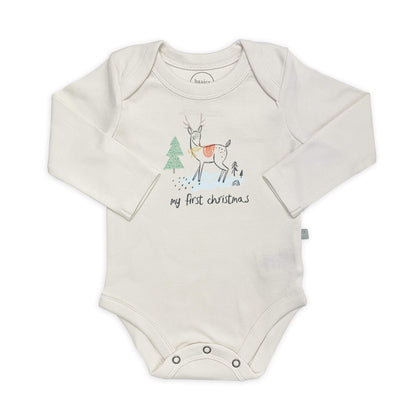Organic Baby Long Sleeve Graphic Bodysuit - My First Christmas