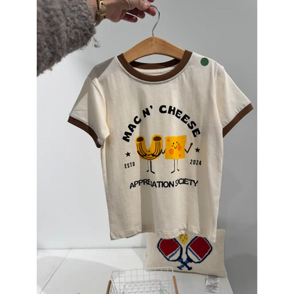 Organic Kids Mac N' Cheese Appreciation Ringer T-Shirt