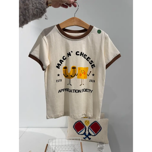 Organic Kids Mac N' Cheese Appreciation Ringer T-Shirt