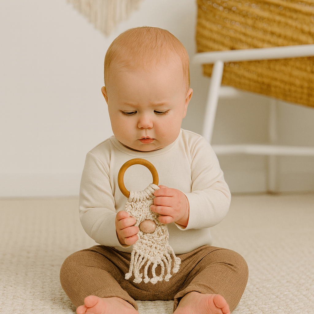 2pc Macrame Baby Toy Set