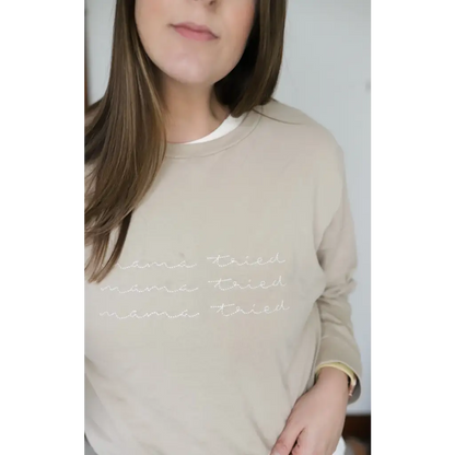 Organic Women's Embroidered Sweatshirt - Mama Tried