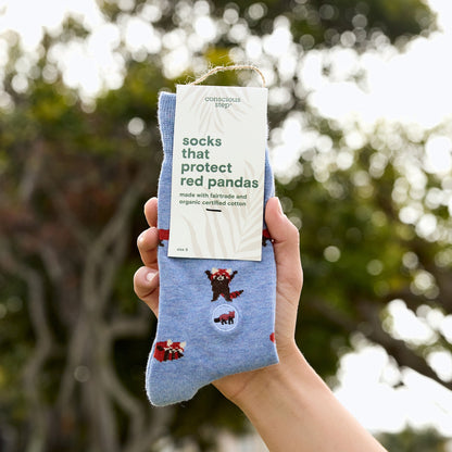 Adult Socks that Protect Red Pandas