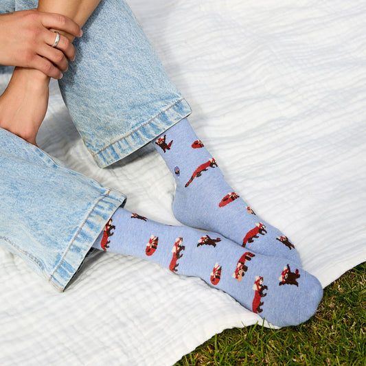 Adult Socks that Protect Red Pandas